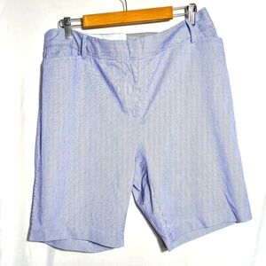 NWT Women's Talbots Perfect Short Bermuda/Walking Pin Stripe Blue/White‎ 16W